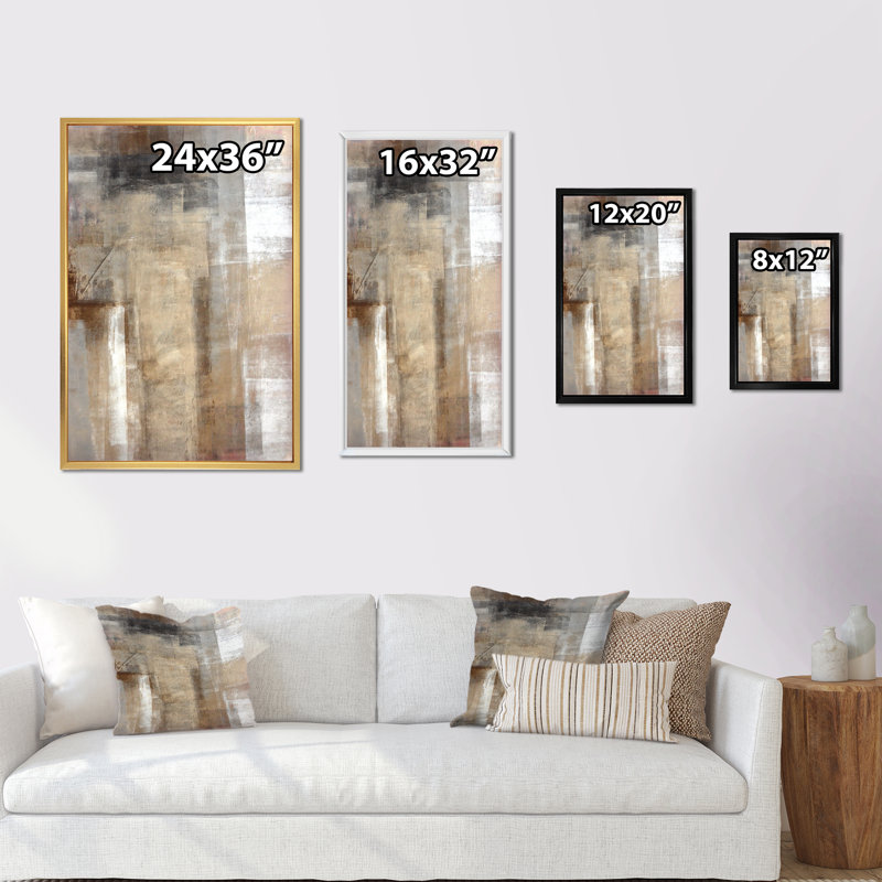 «Brown rencontre le beige», reproduction d'art sur toile flottante