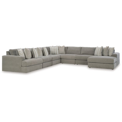 Canapé modulaire 7 pièces avec méridienne Avaliyah