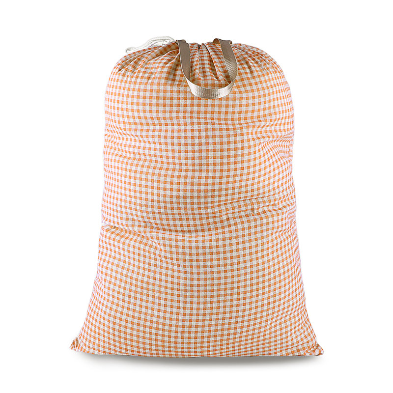 Sac de lavage en tissu, Damier orange