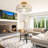 Relvo Modern Fabric Semi Flush Mount Pendant Lamp