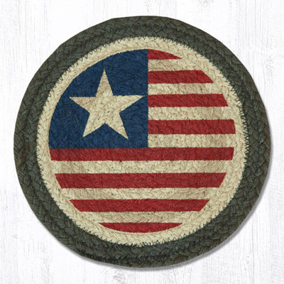 Original Flag Round Trivet – Rustic Americana Kitchen Hot Pad 10"x10"