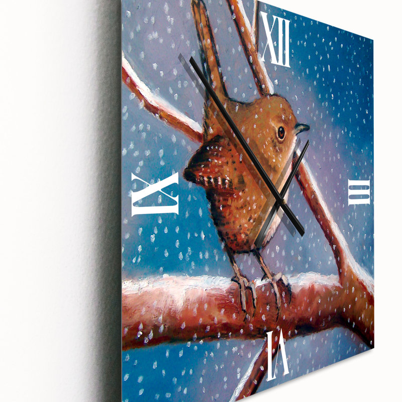 Horloge murale Wren en hiver, Petit
