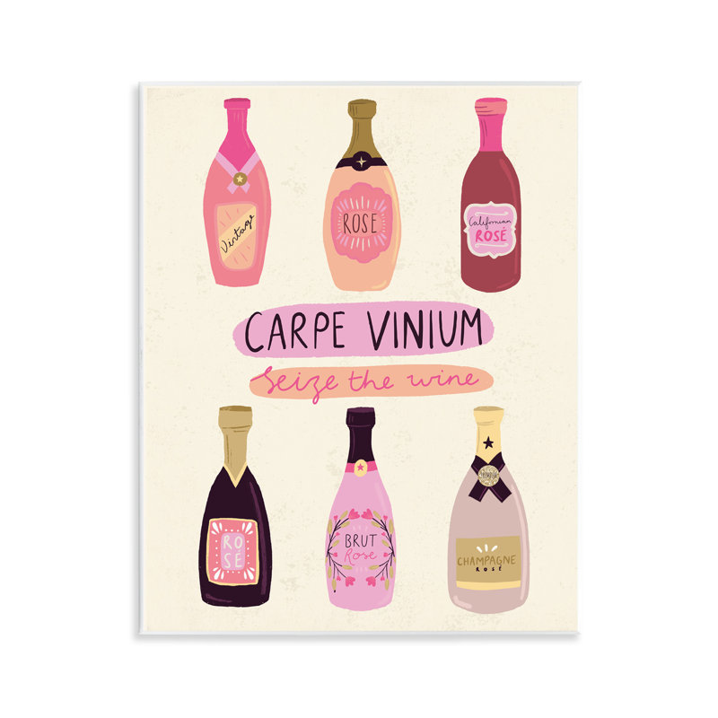  Art mural Carpe Vinium Seize the Wine par Louise Allen Designs