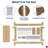 Wooden Bed Frame for Mattress, Farmhouse Platform Bed with Reinforced Slats & Center Support, No Box Spring Needed-1417589222