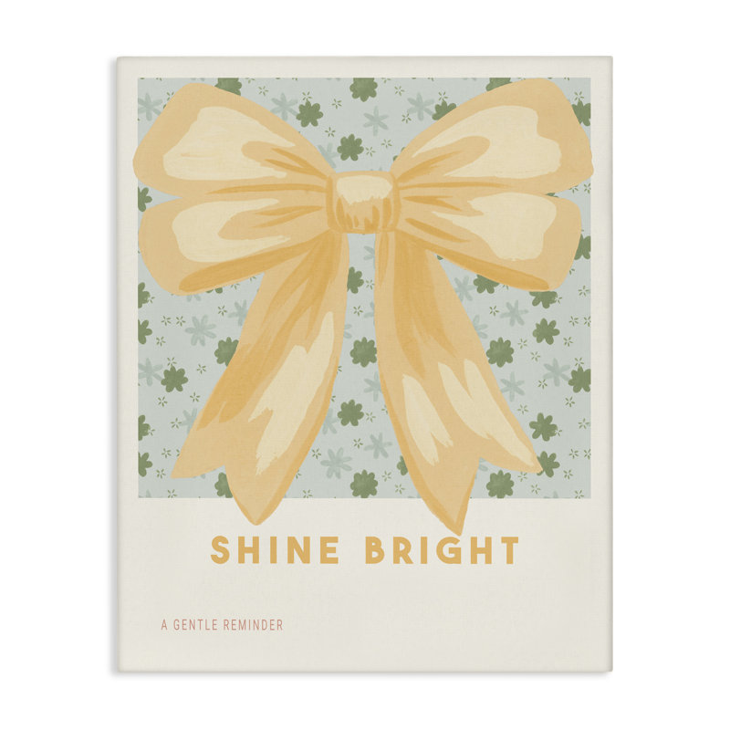 Toile jaune vif Shine, design par Courtney Haley, H 20 po x l 16 po
