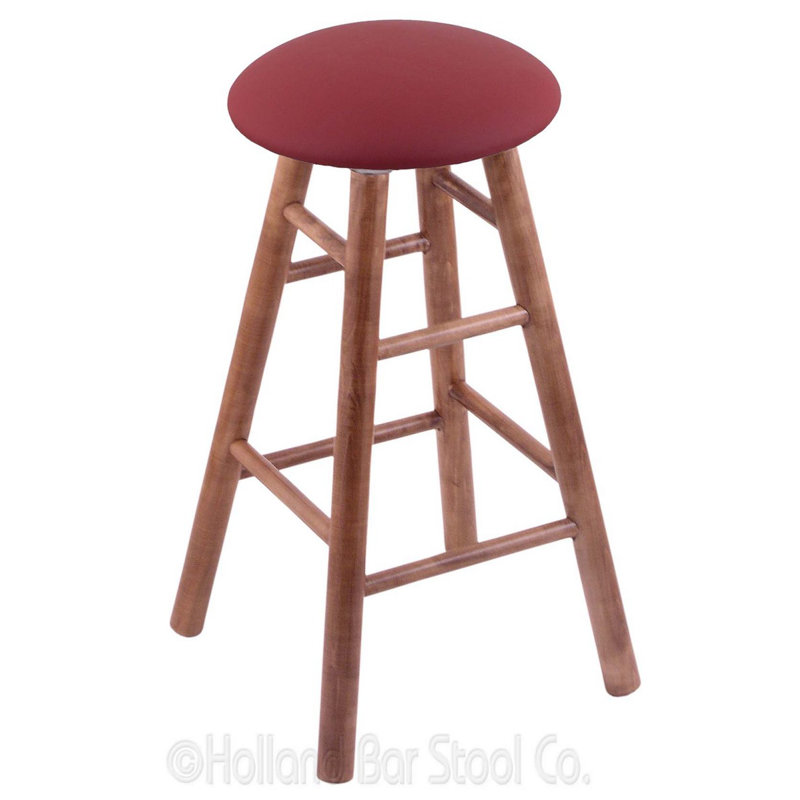 Swivel 30" Bar Stool, Medium Maple, Rein Coffee