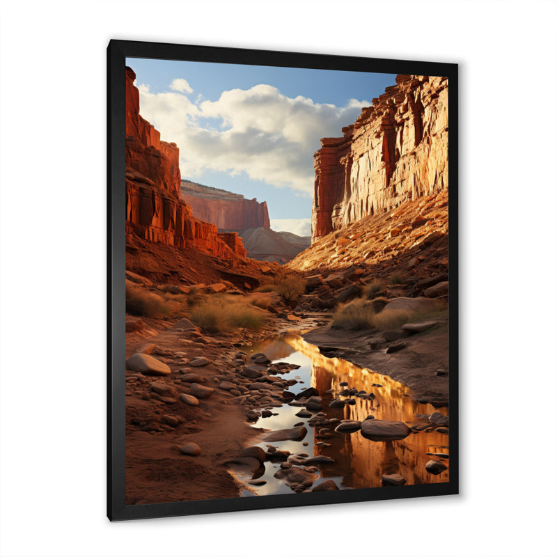 Azisa Desert Spires I sur impression sur toile, H 20 po x l 12 po x P 1 po, Cadre photo noir