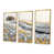 Toile avec cadre flottant or