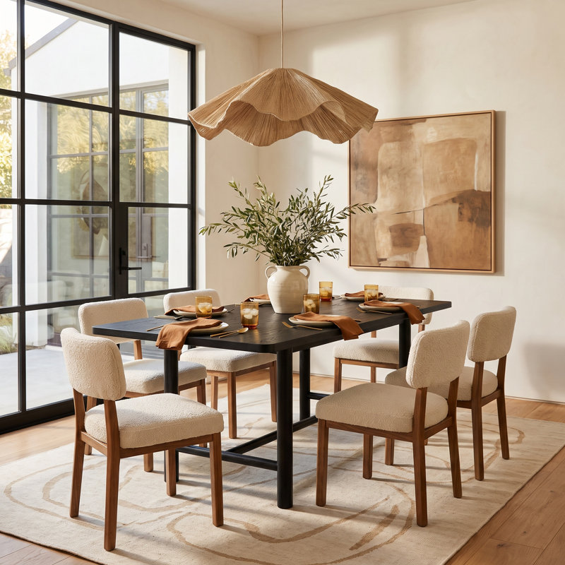 Kaplan Wood Extendable Dining Table, Black