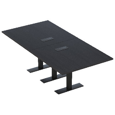 Rectangle Conference Table with Metal T Base | Electrical Unit
