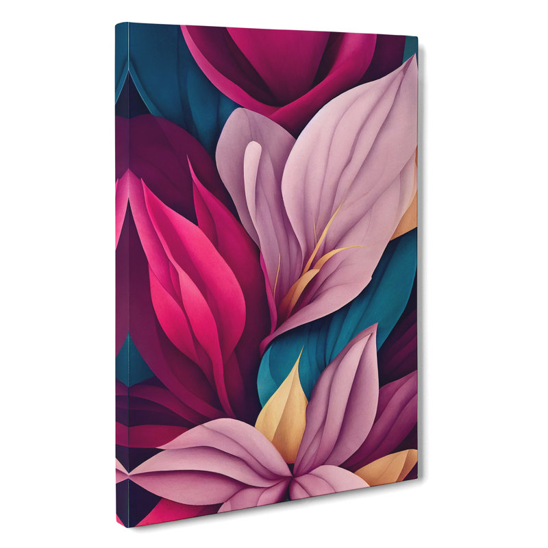 Snazzy Flowers - Wrapped Canvas Print, 60cm H x 40cm W x 3cm D