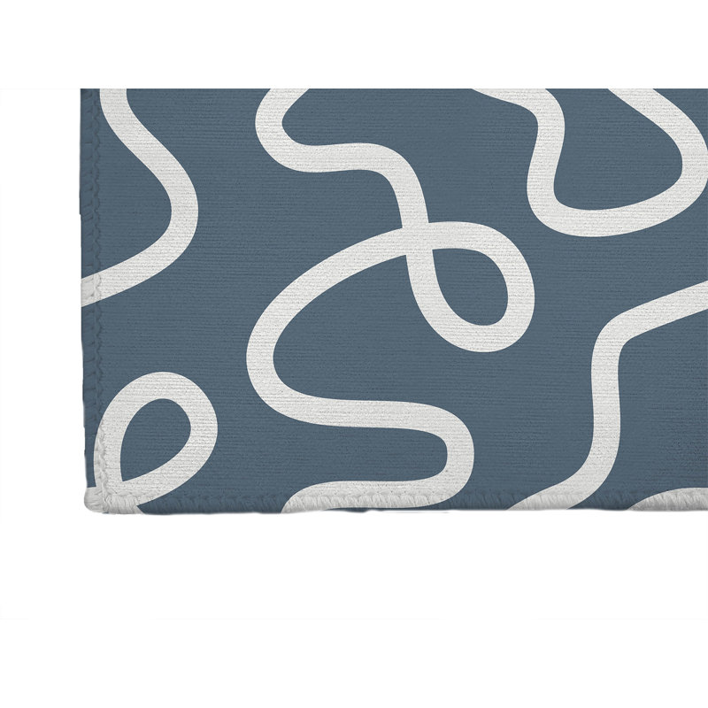 Squig Kids Play Mat, Blue, Rectangle 60" x 84"