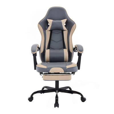 Gaming Chair, Ergonomic Computer Chair With Footrest And Lumbar Support, Height Adjustable Swivel Video Game Chair For Adults, 300Lb Max