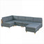 Tissu de coin contemporain rembourré en coin gris rembourré pour le salon-404997678