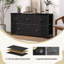 Tour de rangement pour commode avec 5 cubes de rangement en tissu pliables
