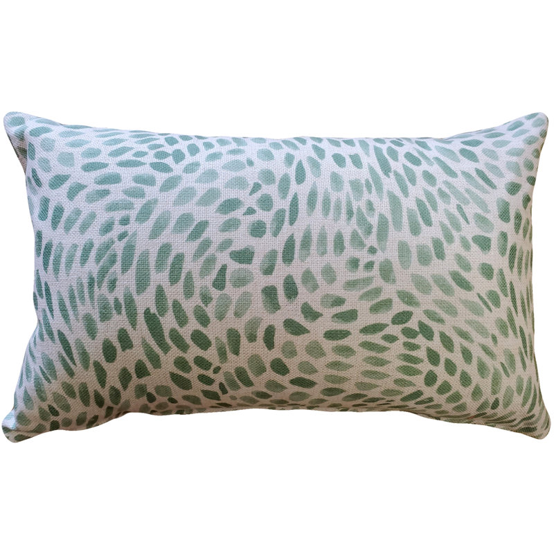 Coussin décoratif à pois, Vert