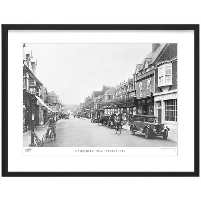 Camberley, High Street 1925 by Francis Frith - Single Picture Frame Print