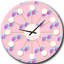 Horloge murale rose Mid-Century-40743927