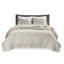Couette 2 pièces couleur crème pour lit simple/simple XL - Microfibre, rembourrage en coton, réversible, taie d'oreiller anti-transpiration, housse en microfibre lavable à la machine, imperméable