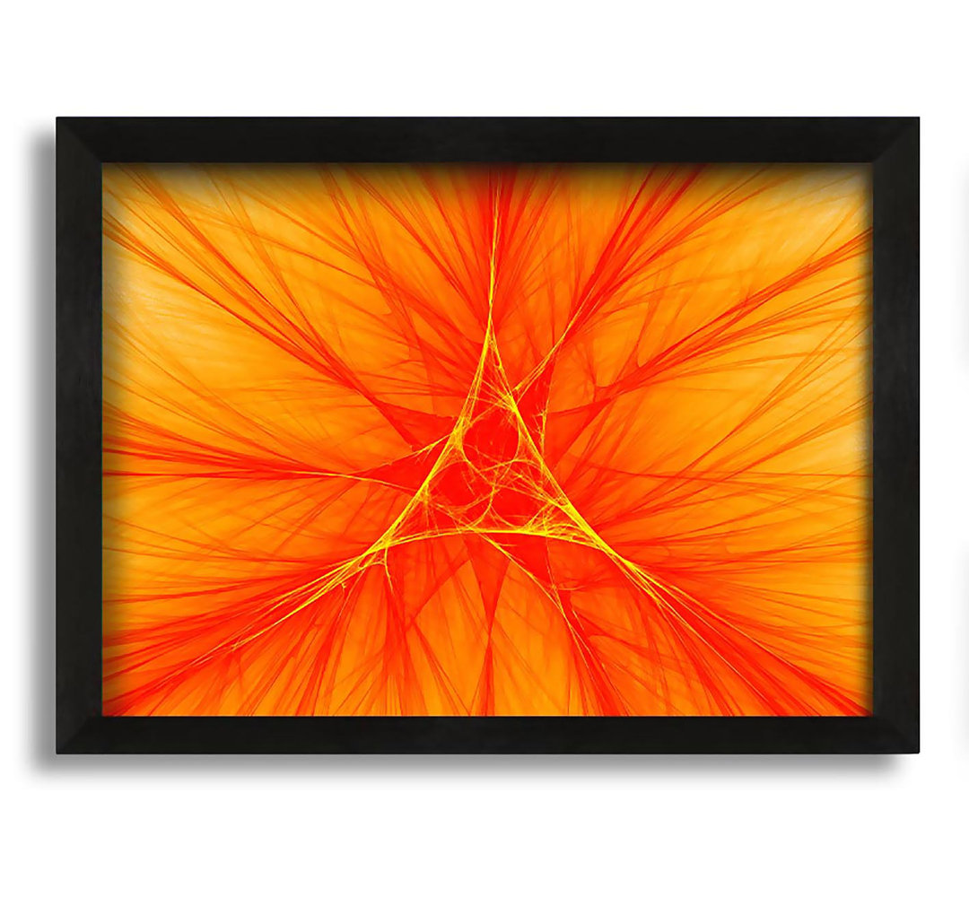 Gerahmtes Leinwandbild Triangle of Life Orange