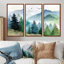«Watercolor Mountains In Jasper National Park - Canada», ensemble de reproduction d'art mural