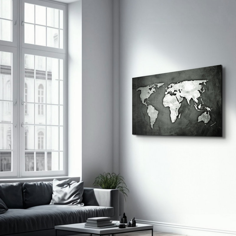 Peinture murale élégante en verre trempé 18,1 po x 28,3 po | 100% verre trempé, épaisseur: 0,16 pouce | Imprimé UV pour des couleurs éclatantes et une durabilité | Parfait pour la décoration intérieure et l'esthétique moderne