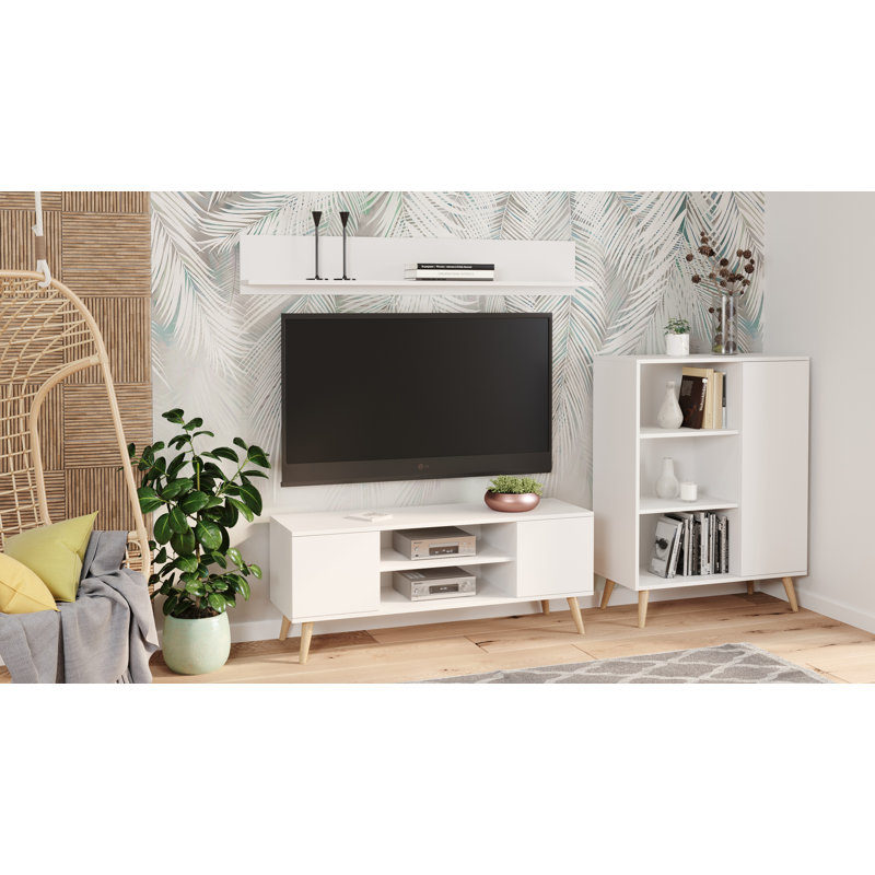 Focus RTV cabinet Craft, 50cm H x 135cm L x 40cm D, White