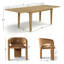 Ensemble de table de salle à manger extensible en placage de bois de 63" à 95" avec 6 fauteuils sculpturaux en velours-151953365