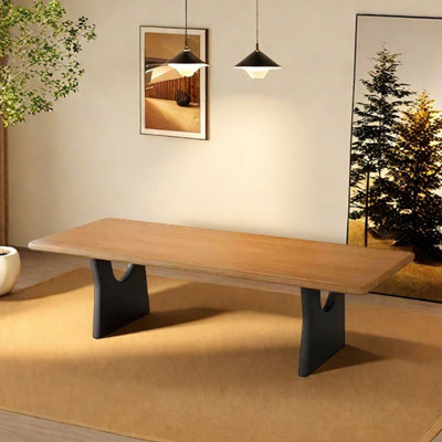 Table de salle à manger simple en bois de frêne massif
