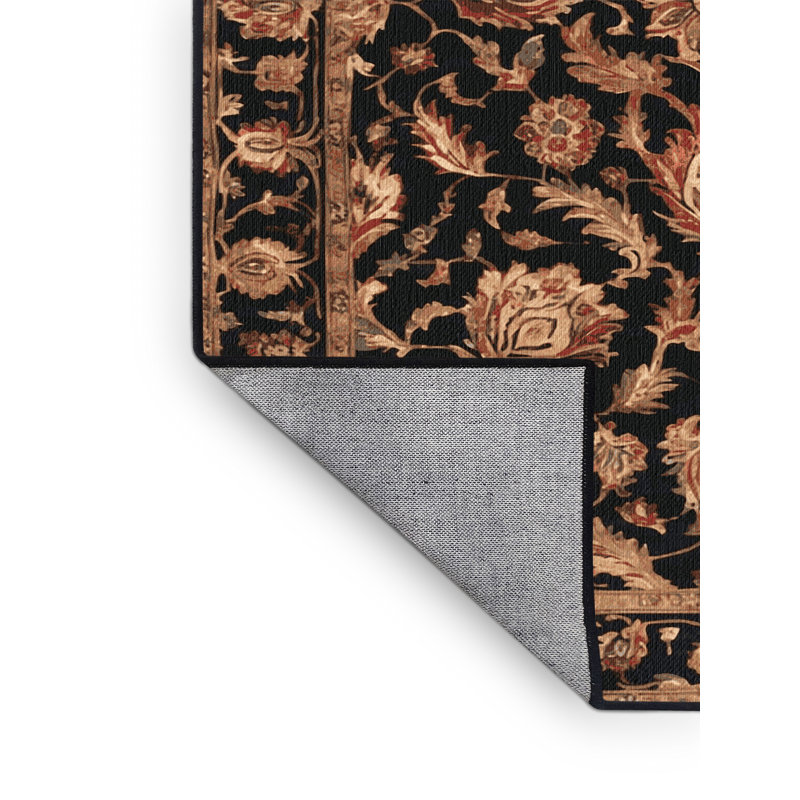 Tapis brun lavable à la machine, Carré 8 pi