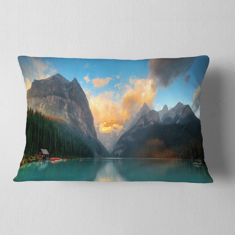 Coussin lombaire seascape lake louise banff park