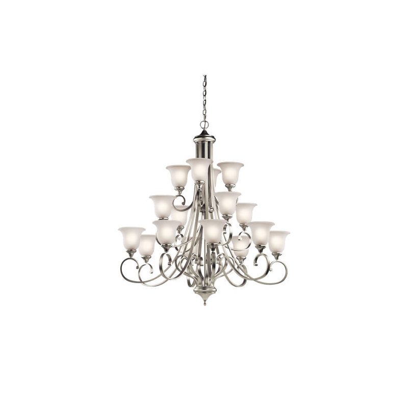 Monroe 16 - Light Tiered Chandelier, Brushed Nickel