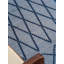 Tapis géométriques en laine bleu clair noué à la main à la main-1432003029