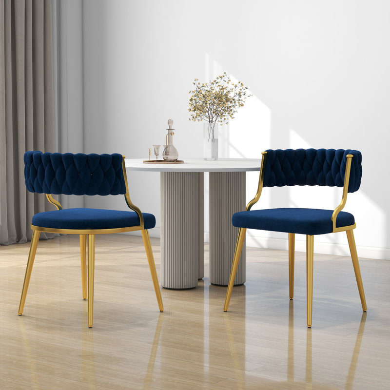 Christal Upholstery Dining Chair, Navy Blue