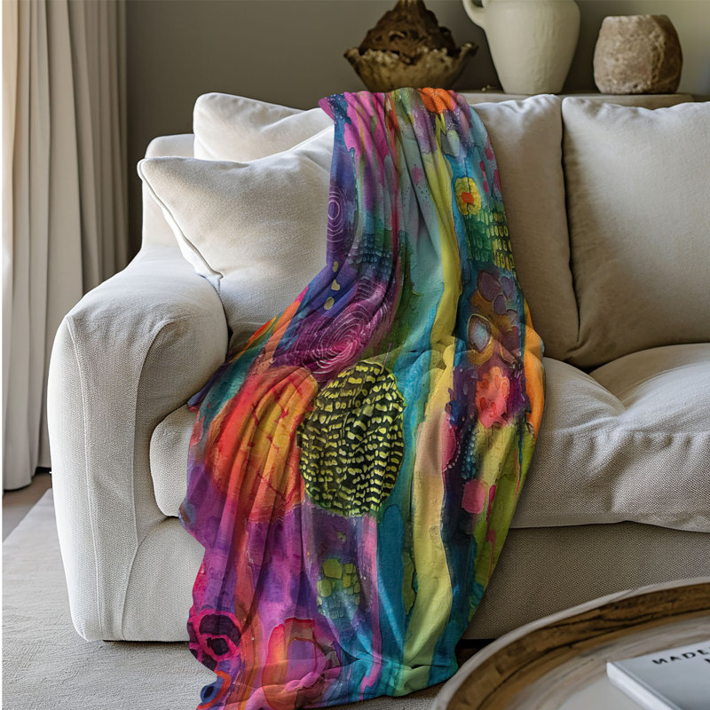 Couverture luxueuse 1 pièce Lush Vibrance, Lit simple