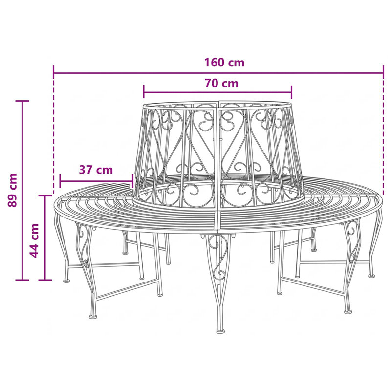 Outdoor Bench, Antique White