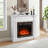 TV Stand with Fireplace Insert, Remote Control and Timer LED Flame-384938689