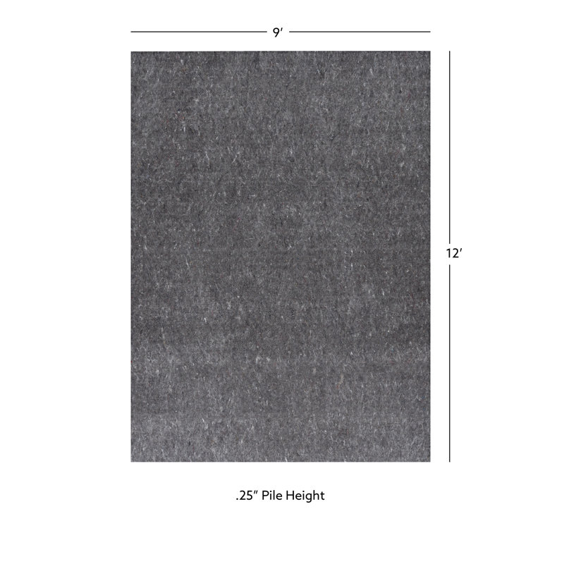 Sous-tapis à double surface Bashuk (0,4 po), Tapis de couloir 2 pi x 12 pi