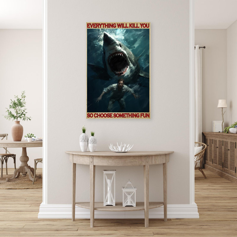 Shark So Choose Something Fun - 1 Piece Rectangle " Shark So Choose Something Fun ", 14" H x 11" W  x 1.25" D