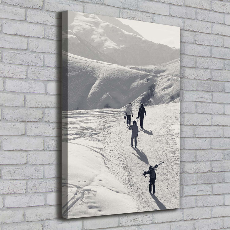 Skiers - Wrapped Canvas Print