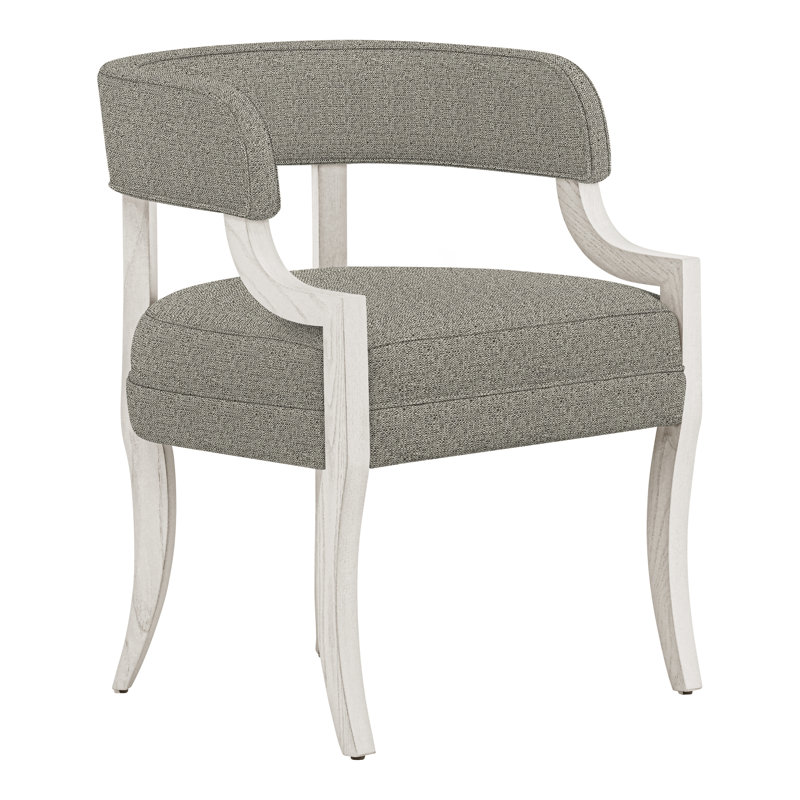 Thom Filicia Home Otisco Upholstered Back Arm Chair, Casa Blanca, Tuck Graphite