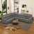 Gray Faux Leather
