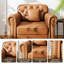 Fauteuil rembourré en similicuir 41 po avec coussin 41 po-130575295