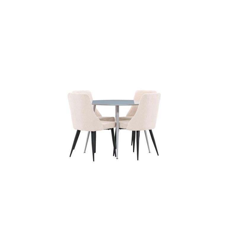 Wolfe 4 - Person Dining Set, Grey