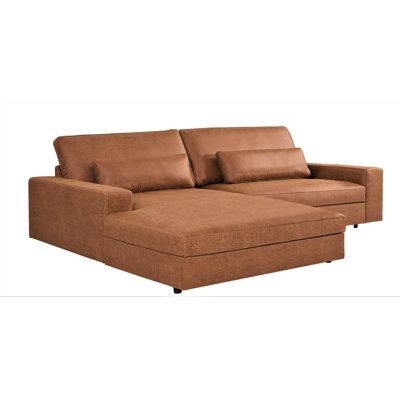 Faux Leather L-Shaped Sectional