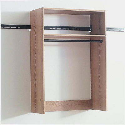 Devi Oak Wall Mounted Wood Closet System