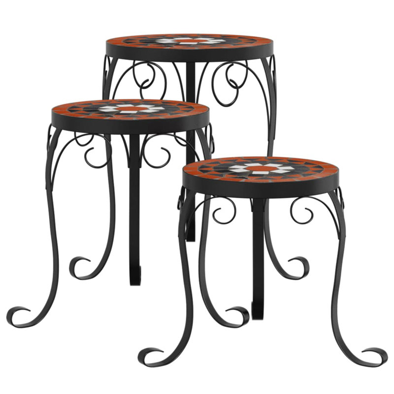 Antwone Round Outdoor Side Table - 0 cm W, Walnut