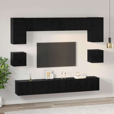 TV Cabinet Set 8 Pcs Engineered Wood