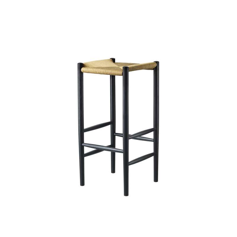 J164C by Jørgen Bækmark, Bar Stool (31"Seat Height), Black