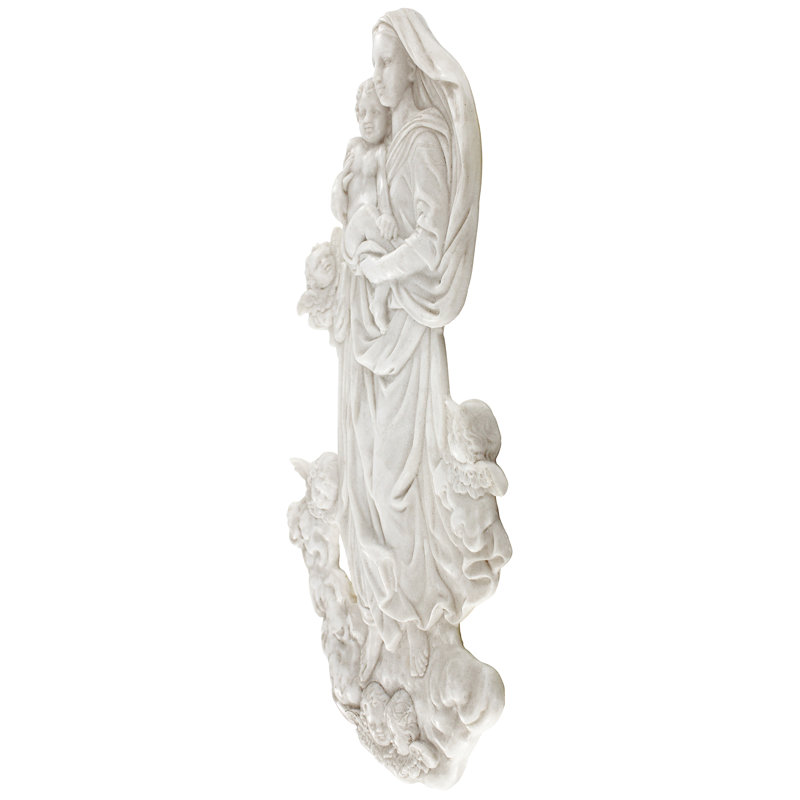 Mary with Cherubs Wall Sculpture
